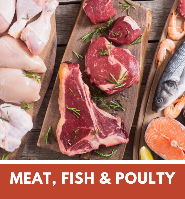 Fish, Meat & Poultry