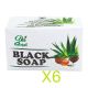 Black Soap Shi Natural 150g X 6