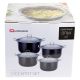 SQ Professional Stainless Steel Gems Range Onyx Stock Pot - 4 Pcs