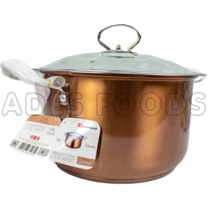 SQ Professional Stainless Steel Gems Range Axinite Stock Pot - 24cm(7710)